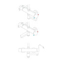 The RAVAK shower stand with a snap for the bathtub faucet is a shower set, X07P642.