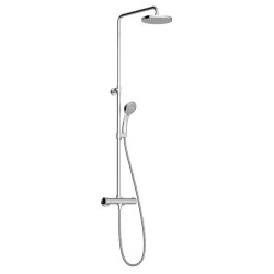 The RAVAK Transformatorius shower stand with a thermostatic mixer is the shower set X070058.