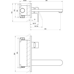 Built-in sink mixer RAVAK Chrome, X070430