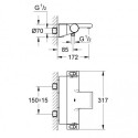 Termostatiskais maisītājs GROHE Grohtherm 2000 New ar plauktiņu, 34464001