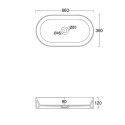 Countertop sink ALICE CERAMICA Lavabo Spy Oval 65x35 (Available in various colors)