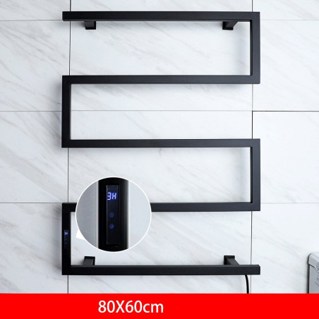 Elektriskā dvieļu pakaramais MEPA sildītājs Lenkimas 600 x 800 mm, melna-matēta