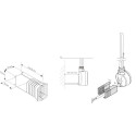 Sildīšanas elements TERMA Twist ar slēptu vadu bez kontaktdakšas (Dažādu krāsu izvēle)