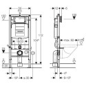 Potinkamā WC rāmja komplekti GEBERIT Duofix (4 in 1)