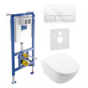 Потолочный рама для унитаза (4 в 1 White) является комплектом унитаза villeroy & BOCH Subway 3.0 Twist flush с крышкой с плавным