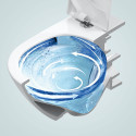 Potinkamā WC rāmja (4 in 1 pulēts hroms) komplektā ir tualetes pods villeroy & BOCH Subway 3.0 Twist flush ar lēni aizveramu vāk