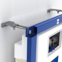 The concealed WC frame (4 in 1 brushed chrome) is a toilet set Villeroy & Boch Subway 3.0 Twist flush with a slow close lid.