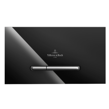 Villeroy & Boch 300G water drainage plate glossy black with glass misted air, 922160RB