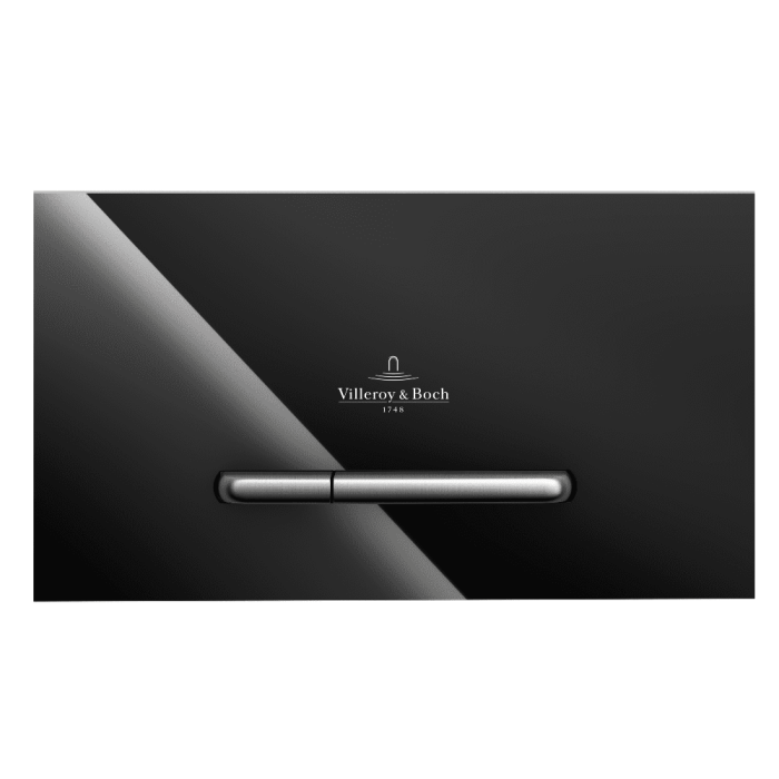 Villeroy & Boch 300G water drainage plate glossy black with glass misted air, 922160RB