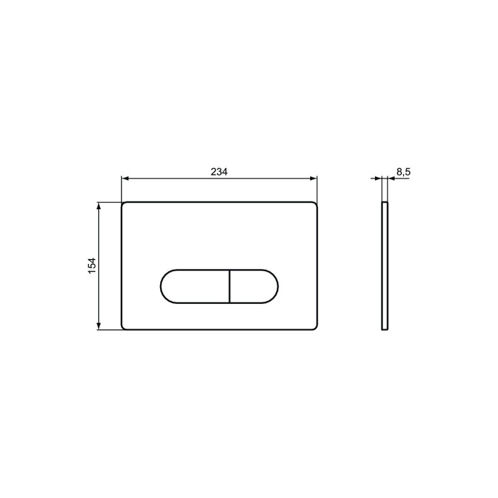copy of the Water Drain Plate IDEAL STANDARD Oleas M2 black-matt, R0115A6