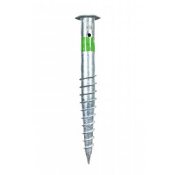 Screw-in pole with plate M68 (120) x 1300 mm (M14 HDG)