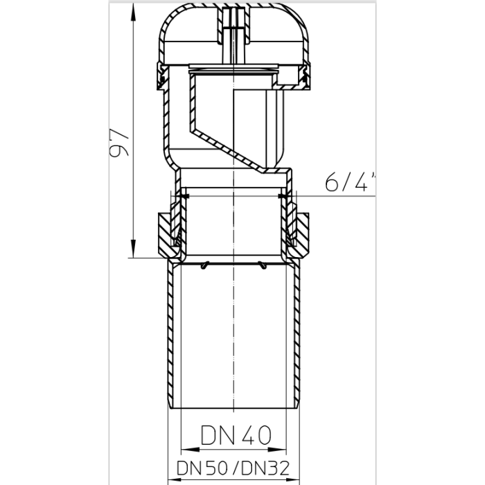 Sewer connector HL 32-50, HL904