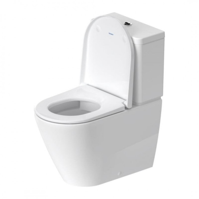 Устанавливаемый унитаз DURAVIT D-Neo Rimless с медленно опускающимся крышкой