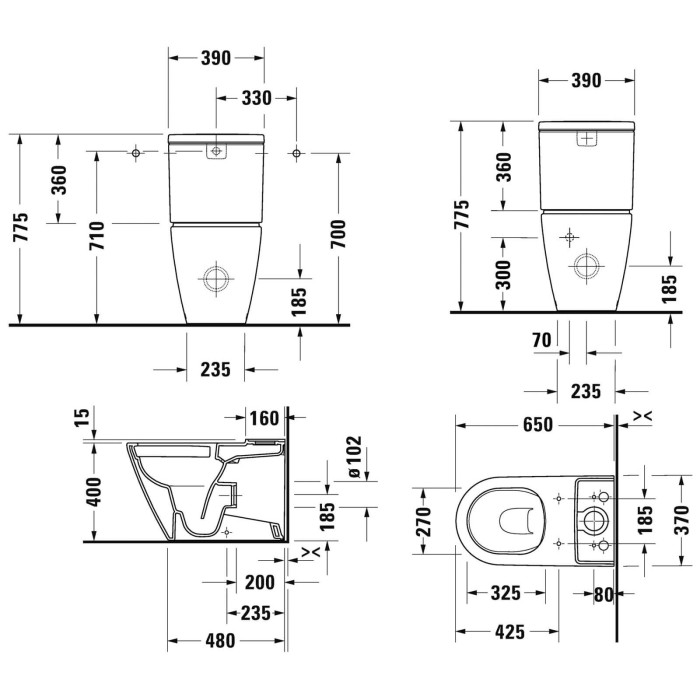 DURAVIT D-Neo Rimless toilet with a slow-closing seat