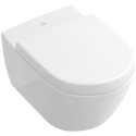 Wall-mounted WC bowl VILLEROY & BOCH Subway 2.0 DirectFlush with a thick slow-close lid, featuring Ceramic Plus coating