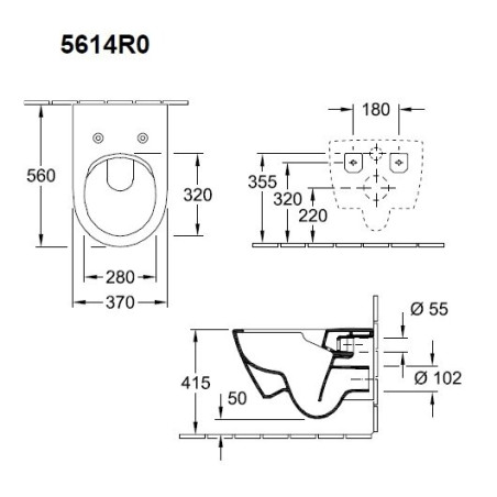 Pakabināms WC pods VILLEROY & BOCH Subway 2.0 DirectFlush ar biezu lēni aizveramu vāku, ar Ceramic Plus pārklājumu