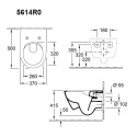 Подвесной унитаз VILLEROY & BOCH Subway 2.0 DirectFlush с толстым медленным сиденьем, с покрытием Ceramic Plus