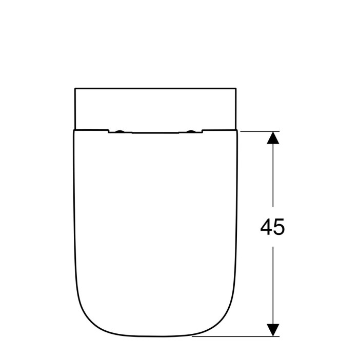 Wall-mounted toilet GEBERIT Smyle Square Rimless with slow-closing lid, 500208011+500688011