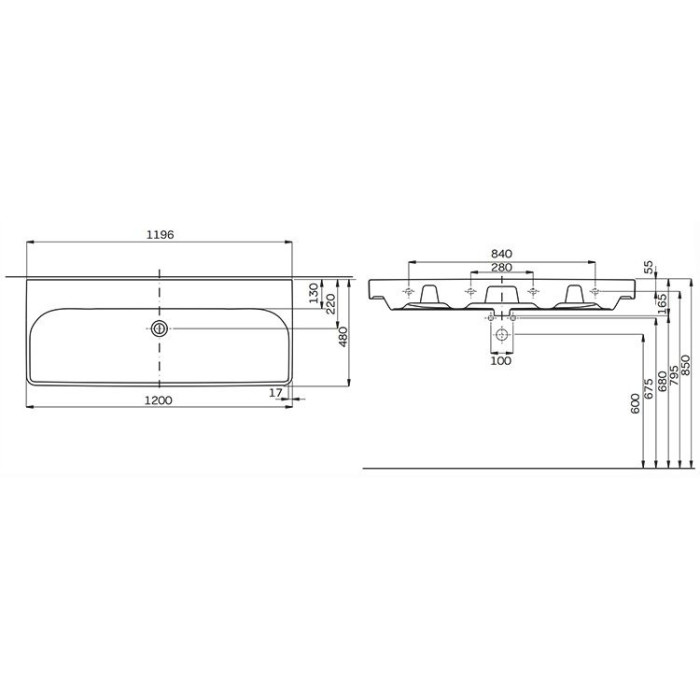 Сантехнический шкаф GEBERIT Smile Square 120 см