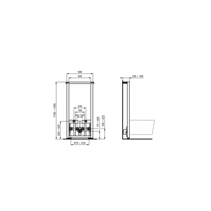 Подвесной рама биде IDEAL STANDARD ProSys, R016267