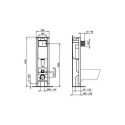 Built-in WC frame with chrome button IDEAL STANDARD ProSys 30 cm (3 in 1), E2332AA