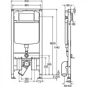 Built-in WC frame VIEGA Prevista 80 mm (2 in 1)