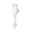 ORAS sensor faucet for urinal with 6V battery power, 6567Z