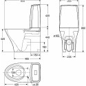 IDO Glow 64 Rimless toilet with a slow-closing lid