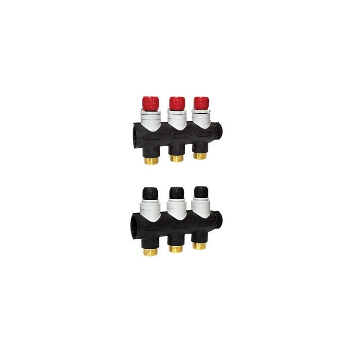WAVIN adjustable underfloor heating manifold 3 circuits without flow meters, 3052725
