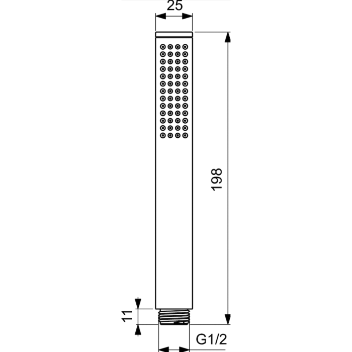 Dušgalva metāla IDEAL STANDARD 1 funkcija, BC774AA