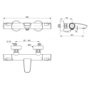 Thermostatic bath - shower mixer sets IDEAL STANDARD Ceratherm T50, A7696AA