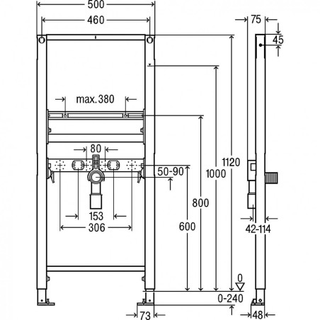 Built-in sink frame VIEGA Prevista Dry 776183