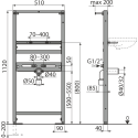 Built-in sink frame ALCADRAIN (2 in 1) A104/1120