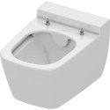 TECEone Rimless wall-mounted toilet with seat and lid