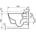 TECEone Rimless wall-mounted toilet with seat and lid