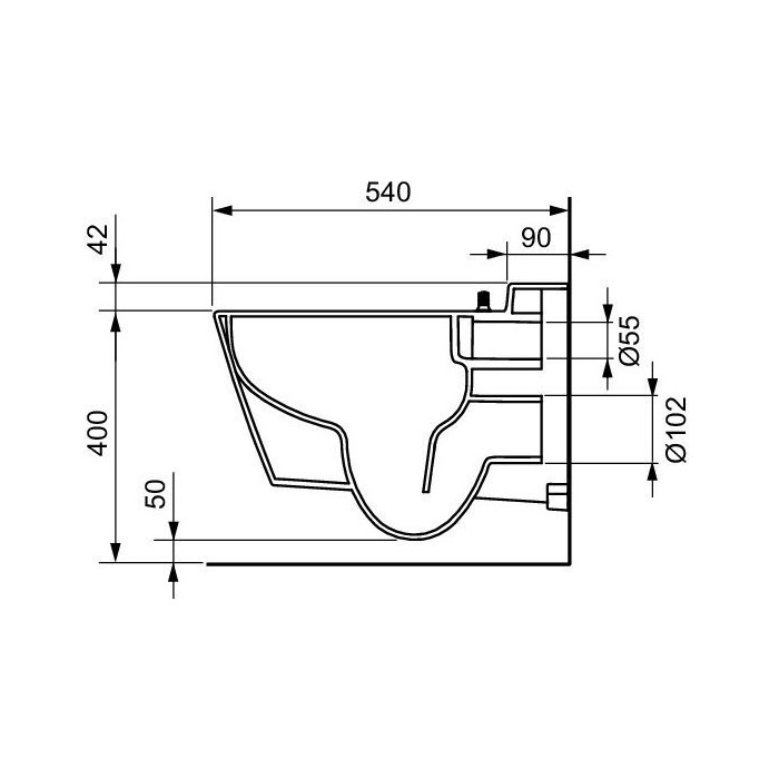Подвесной унитаз TECEone Rimless с сиденьем и крышкой