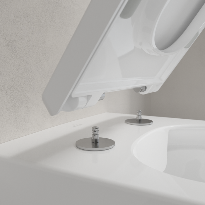 Pakabināms WC pods VILLEROY & BOCH Memento 2.0 DirectFlush ar biezu lēni aizveramu vāku, ar Ceramic Plus pārklājumu