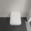 Wall-hung toilet VILLEROY & BOCH Memento 2.0 DirectFlush with a thick soft-close seat, featuring Ceramic Plus coating