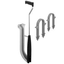Cauruļu stiprinājuma ierīces (takeri) un naglu komplekti 14-20 mm H 50 mm - 5000 gab.