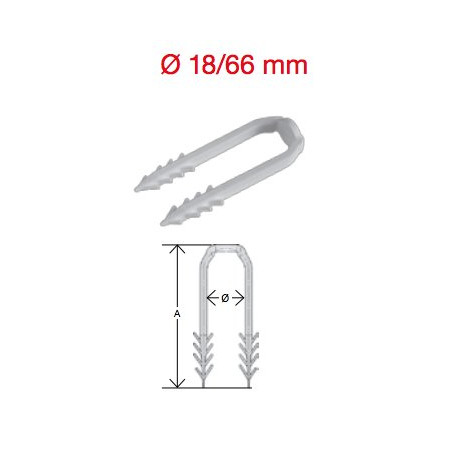 Smeigtuki plāksnei UPONOR 66 mm (200 gab.)