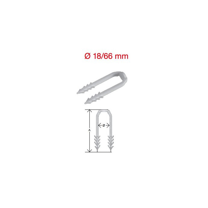 Smeigtuki plāksnei UPONOR 66 mm (200 gab.)