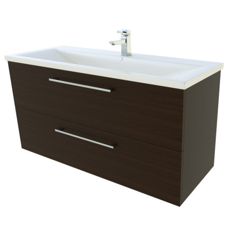 Apakšējā skapītis ar izlietni (2 atvilktnes) KAMĒ Scandic 81 cm, melnā ozola