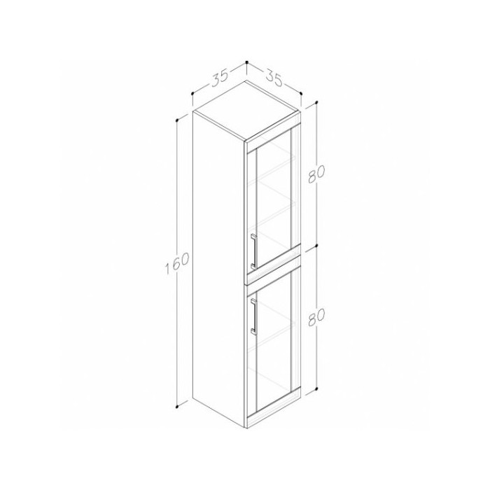 Četru daļu mēbeļu komplekti (ar veļas grozu) KAMĒ 100 cm Serena Retro