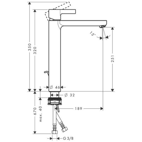 HANSGROHE Metris S basin mixer, 31022000