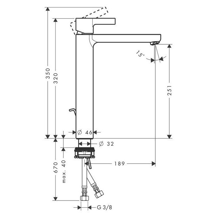 HANSGROHE Metris S basin mixer, 31022000