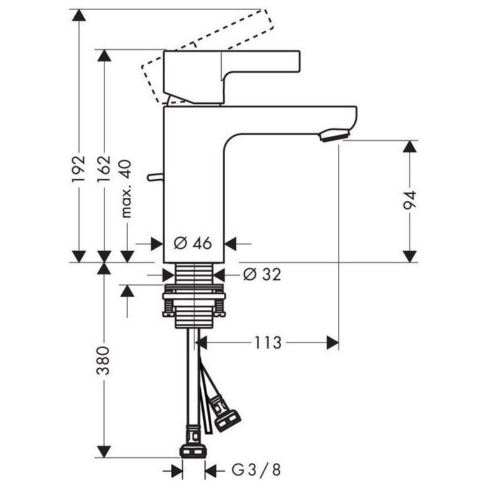 HANSGROHE Metris S basin mixer, 31060000