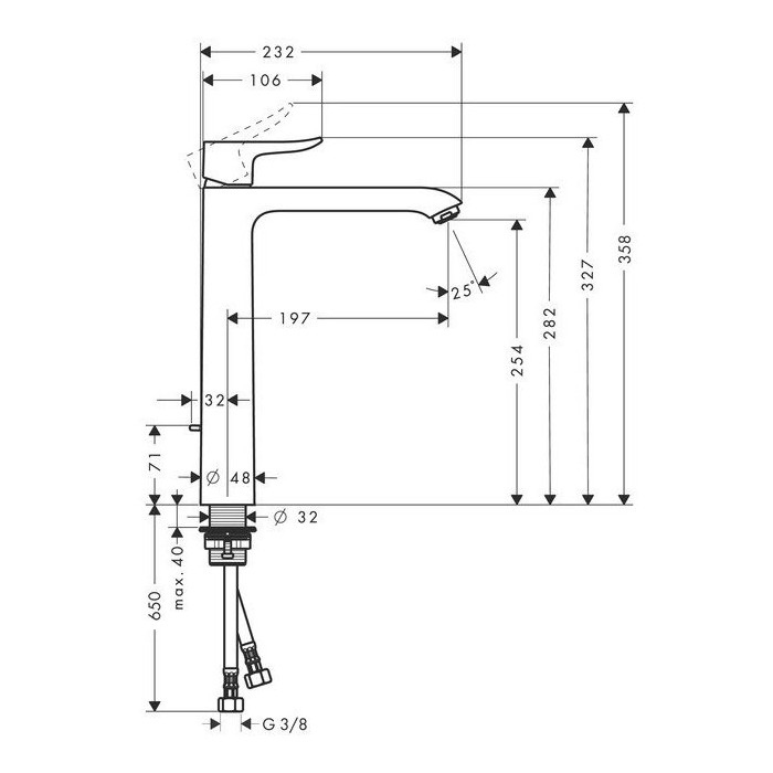 HANSGROHE Metris 260 faucet, 31082000