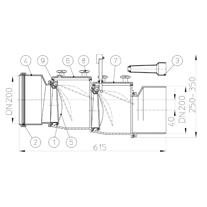 Backflow sewer valve HUTTERER & LECHNER HL720.2