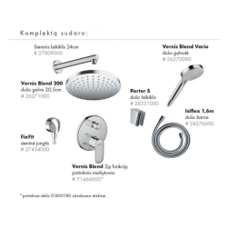 Встраиваемые душевые комплекты HANSGROHE Vernis Shape 200