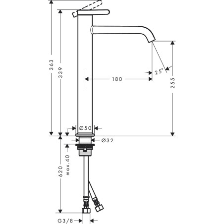 HANSGROHE Axor One 260 Basin Mixer, 48002000